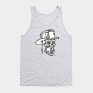 Firefighter Skull Tank Top